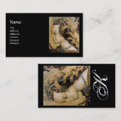 Saint Catherine of Alexandria Monogram zwarte pare Visitekaartje (Voorkant / Achterkant)