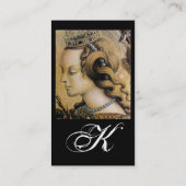 Saint Catherine of Alexandria Monogram zwarte pare Visitekaartje (Achterkant)