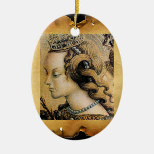 Saint Catherine of Alexandria, Parchment Keramisch Ornament