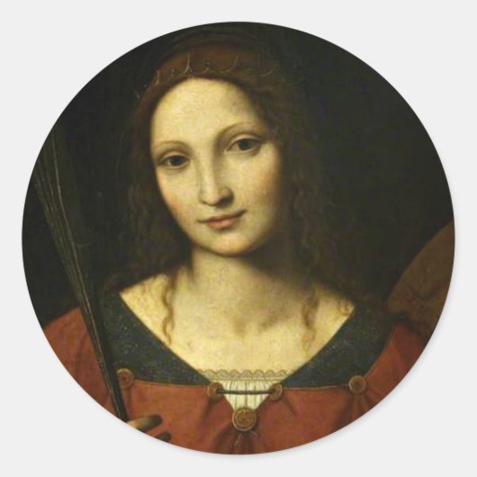 Saint Catherine of Alexandria Ronde Sticker (Voorkant)