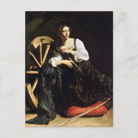 Saint Catherine of Alexandria van Caravaggio (1598 Briefkaart (Voorkant)