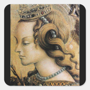 Saint Catherine of Alexandria Vierkante Sticker