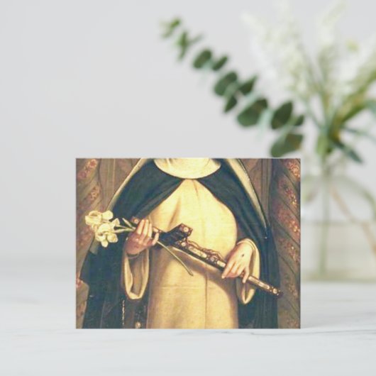 Saint Catherine Of Siena Briefkaart (Staand voorkant)