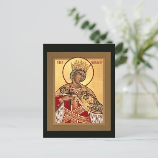 Saint Catherine Prayer Card Briefkaart (Staand voorkant)