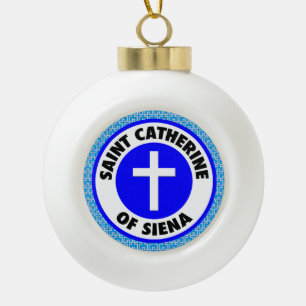 Saint Catherine Siena Keramische Bal Ornament