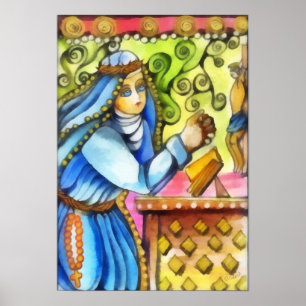 Saint Catherine Siena Poster