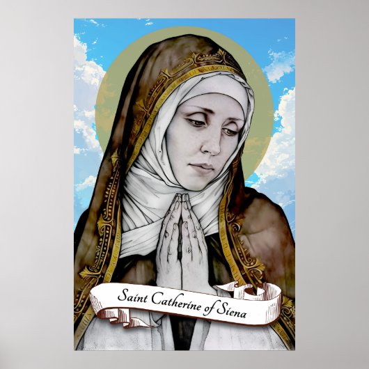 Saint Catherine Siena Poster (Voorkant)