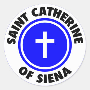 Saint Catherine Siena Ronde Sticker