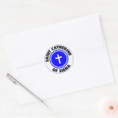 Saint Catherine Siena Ronde Sticker (Envelop)