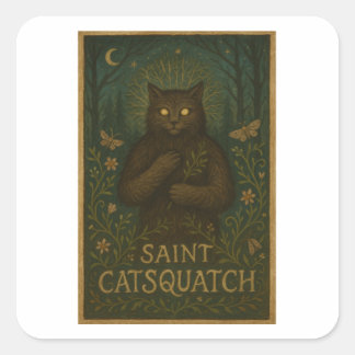 Saint Catsquatch Sticker WV Woud Cryptid 