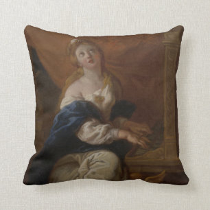 Saint Cecilia   c.1700 (olie op papier) Kussen