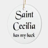 saint cecilia coffee mug keramisch ornament (Links)