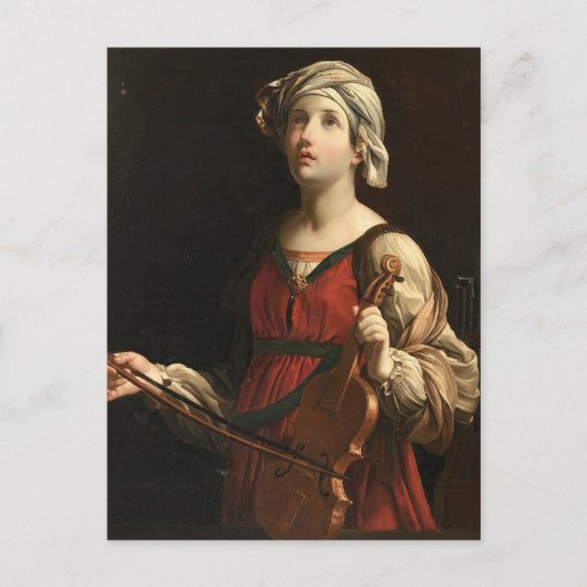 Saint Cecilia door Guido Reni Briefkaart (Voorkant)