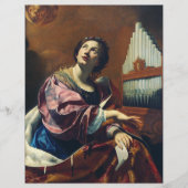 Saint Cecilia door Simon Vouet Flyer (Voorkant)