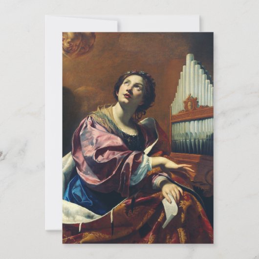 Saint Cecilia door Simon Vouet Kaart (Voorkant)