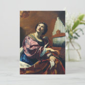 Saint Cecilia door Simon Vouet Kaart (Staand voorkant)