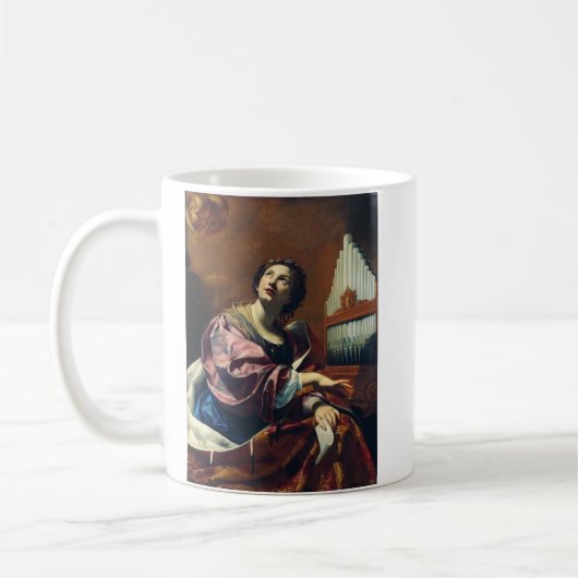 Saint Cecilia door Simon Vouet Koffiemok (Links)