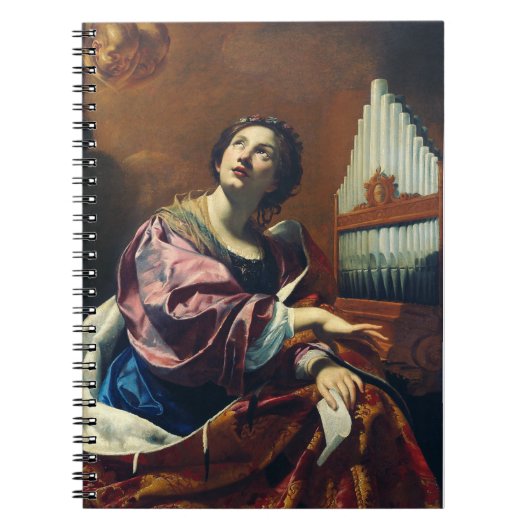 Saint Cecilia door Simon Vouet Notitieboek (Voorkant)