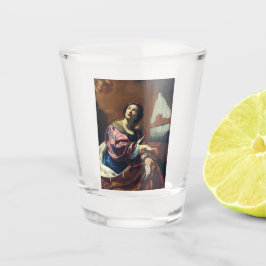 Saint Cecilia door Simon Vouet Shot Glas
