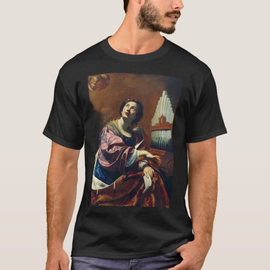 Saint Cecilia door Simon Vouet T-shirt (Voorkant)