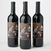 Saint Cecilia door Simon Vouet Wijn Etiket (Flessen)