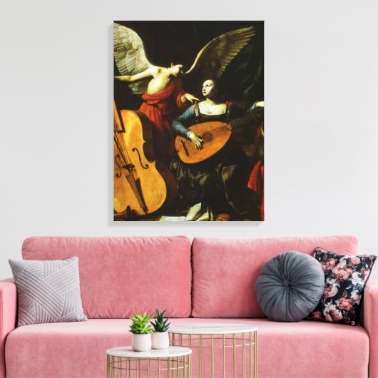 Saint Cecilia en de Engel door Carlo Saraceni Canvas Afdruk (Insitu (Woonkamer))
