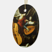 Saint Cecilia en de Engel door Carlo Saraceni Keramisch Ornament (Links)