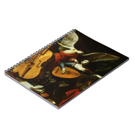 Saint Cecilia en de Engel door Carlo Saraceni Notitieboek (Linkerzijde)