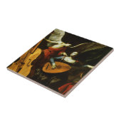 Saint Cecilia en de Engel door Carlo Saraceni Tegeltje (Zijkant)