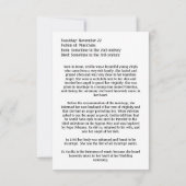 Saint Cecilia Heilige Kaart (Achterkant)