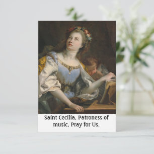Saint Cecilia  Heilige Kaart