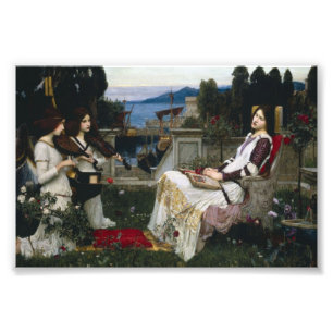 Saint Cecilia in de tuin Foto Afdruk