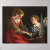 Saint Cecilia - Orazio Gentileschi Fine Art Poster (Voorkant)