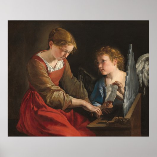 Saint Cecilia - Orazio Gentileschi Fine Art Poster (Voorkant)