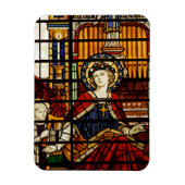 Saint Cecilia Patron Saint of Music Glas in lood Magneet (Verticaal)