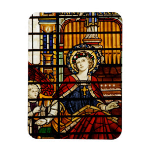 Saint Cecilia Patron Saint of Music Glas in lood Magneet