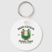 Saint Cecilia Patron Saint Of Musicians Catholic M Sleutelhanger (Voorkant)