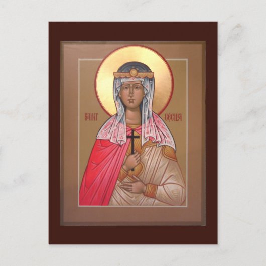 Saint Cecilia Prayer-kaart Briefkaart (Voorkant)