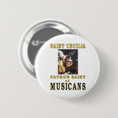 SAINT CECILIA RONDE BUTTON 5,7 CM (Voorkant /achterkant)