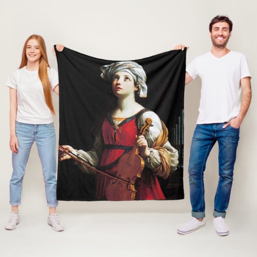 Saint Cecilia (St. Cecilia), Guido Reni Fleece Deken (In situ)