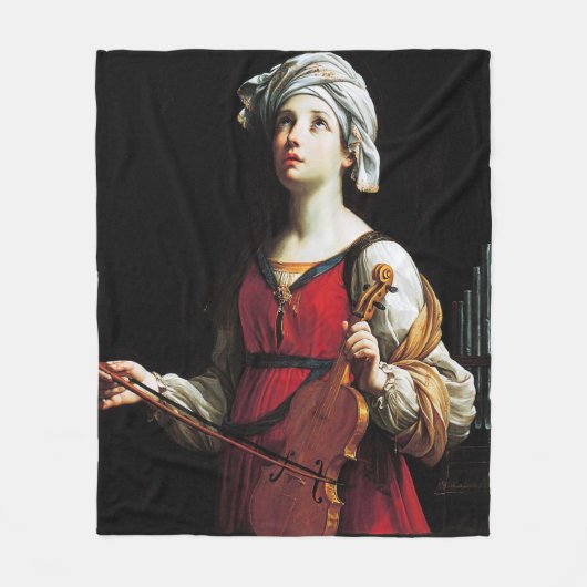 Saint Cecilia (St. Cecilia), Guido Reni Fleece Deken (Voorkant)