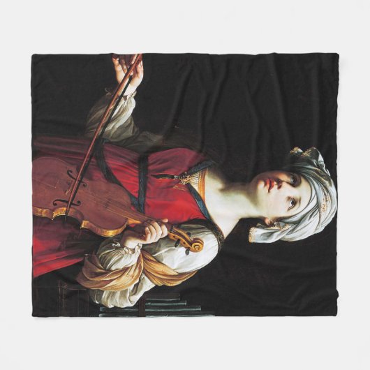 Saint Cecilia (St. Cecilia), Guido Reni Fleece Deken (Voorkant (Horizontaal))