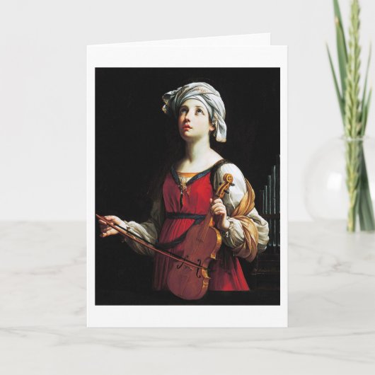 Saint Cecilia (St. Cecilia), Guido Reni Kaart (Voorkant)