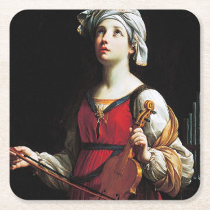 Saint Cecilia (St. Cecilia), Guido Reni Kartonnen Onderzetters