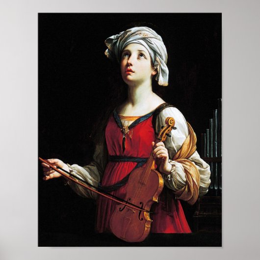Saint Cecilia (St. Cecilia), Guido Reni Poster (Voorkant)