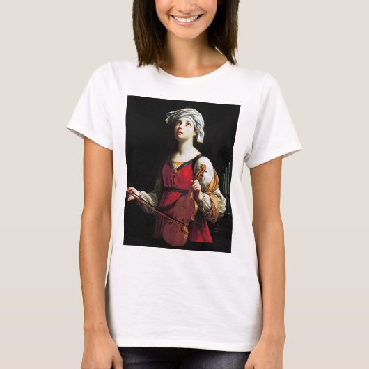 Saint Cecilia (St. Cecilia), Guido Reni T-shirt (Voorkant)