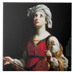 Saint Cecilia (St. Cecilia), Guido Reni Tegeltje