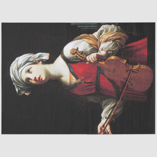Saint Cecilia (St. Cecilia), Guido Reni Tissuepapier (Voorkant)