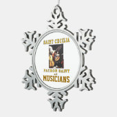 SAINT CECILIA TIN SNEEUWVLOK ORNAMENT (Rechts)