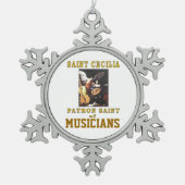 SAINT CECILIA TIN SNEEUWVLOK ORNAMENT (Voorkant)